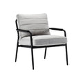 **Technische titel in het Nederlands: Modern Grijze Lounge Stoel met Metalen Frame**