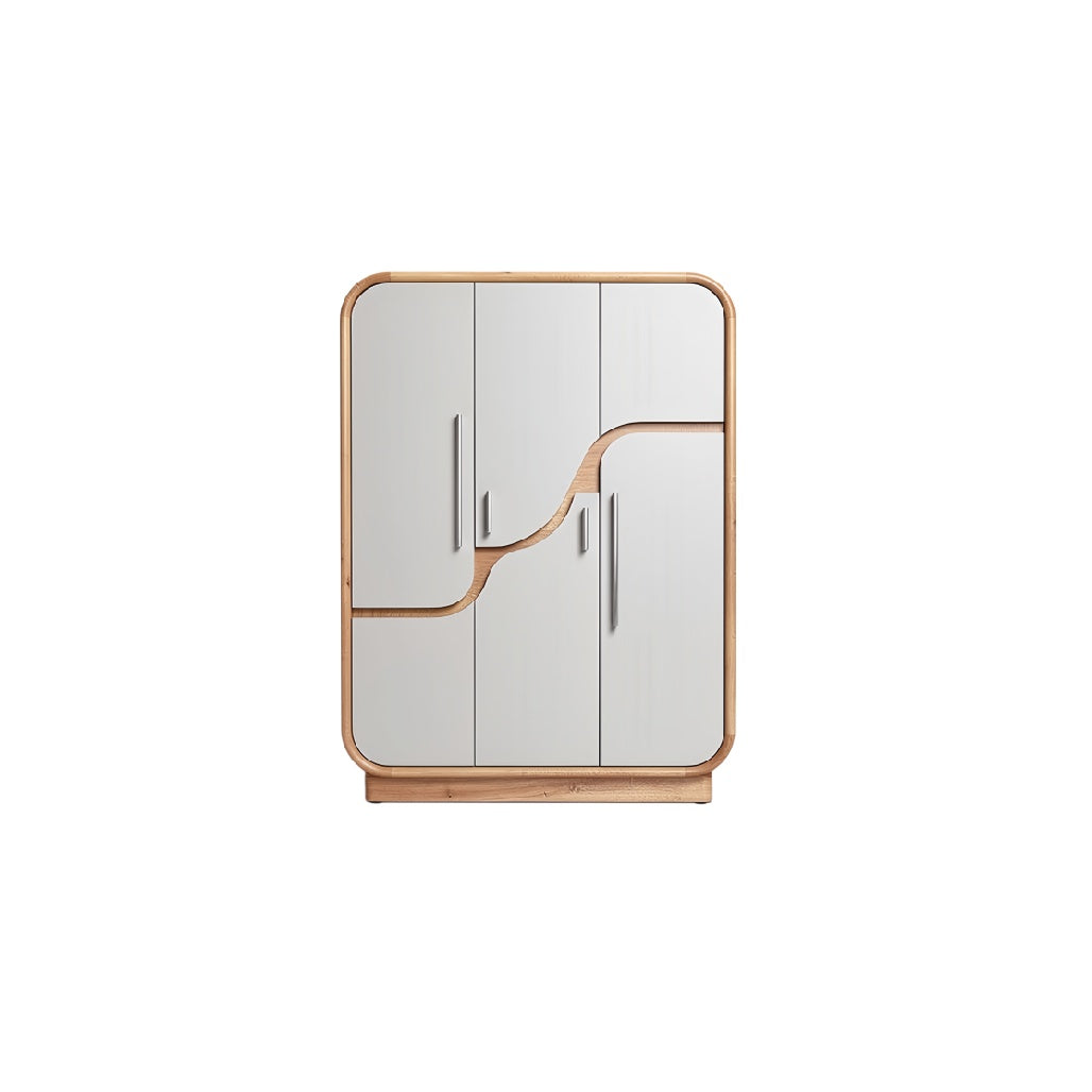 **Moderne kasten met een unieke golvende ontwerpelement**